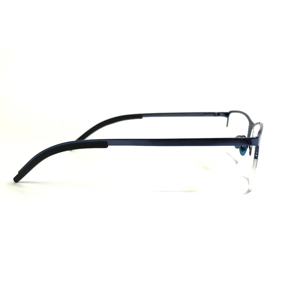 Tom Davies Eyeglasses Frames TD771 Col. 2323 Shiny Ice Blue Half Rim 53-18-135